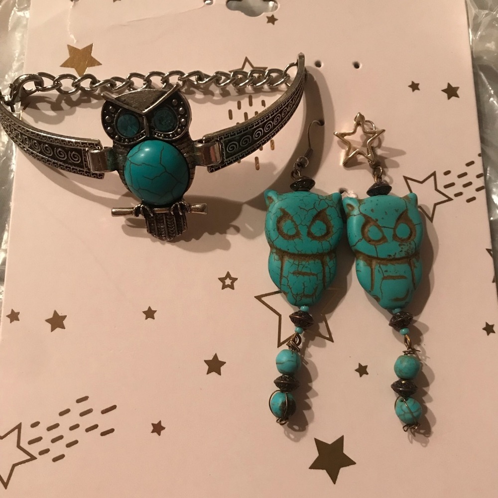 New Owl bracelet and earrings